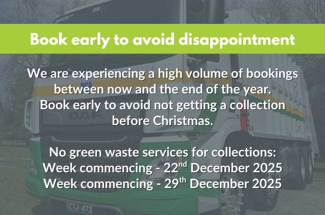 Book your collection early to avoid disappointment